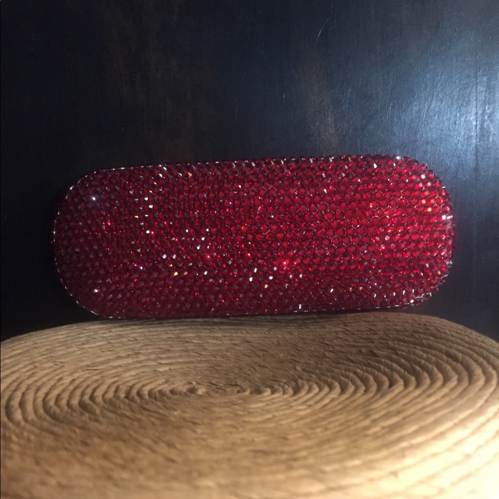 Ruby Red Crystal Eyeglass Case. - image 1